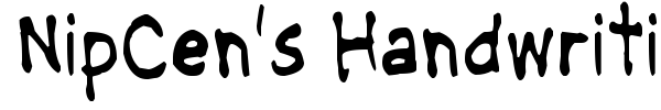 NipCen's Handwriting font preview